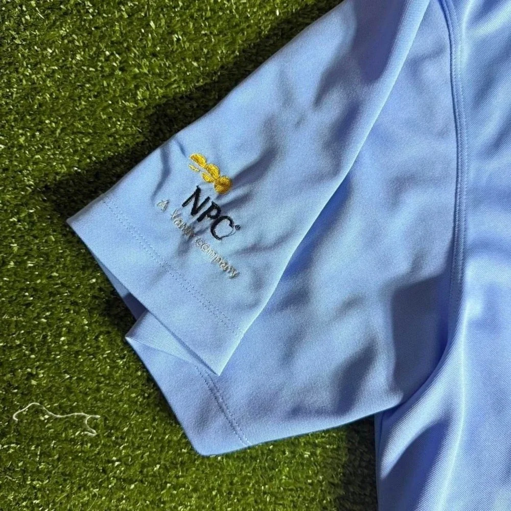 Nike Golf Dri-Fit Polo Blue Men's XL Athletic Golf Shirt Embroidered Logo
